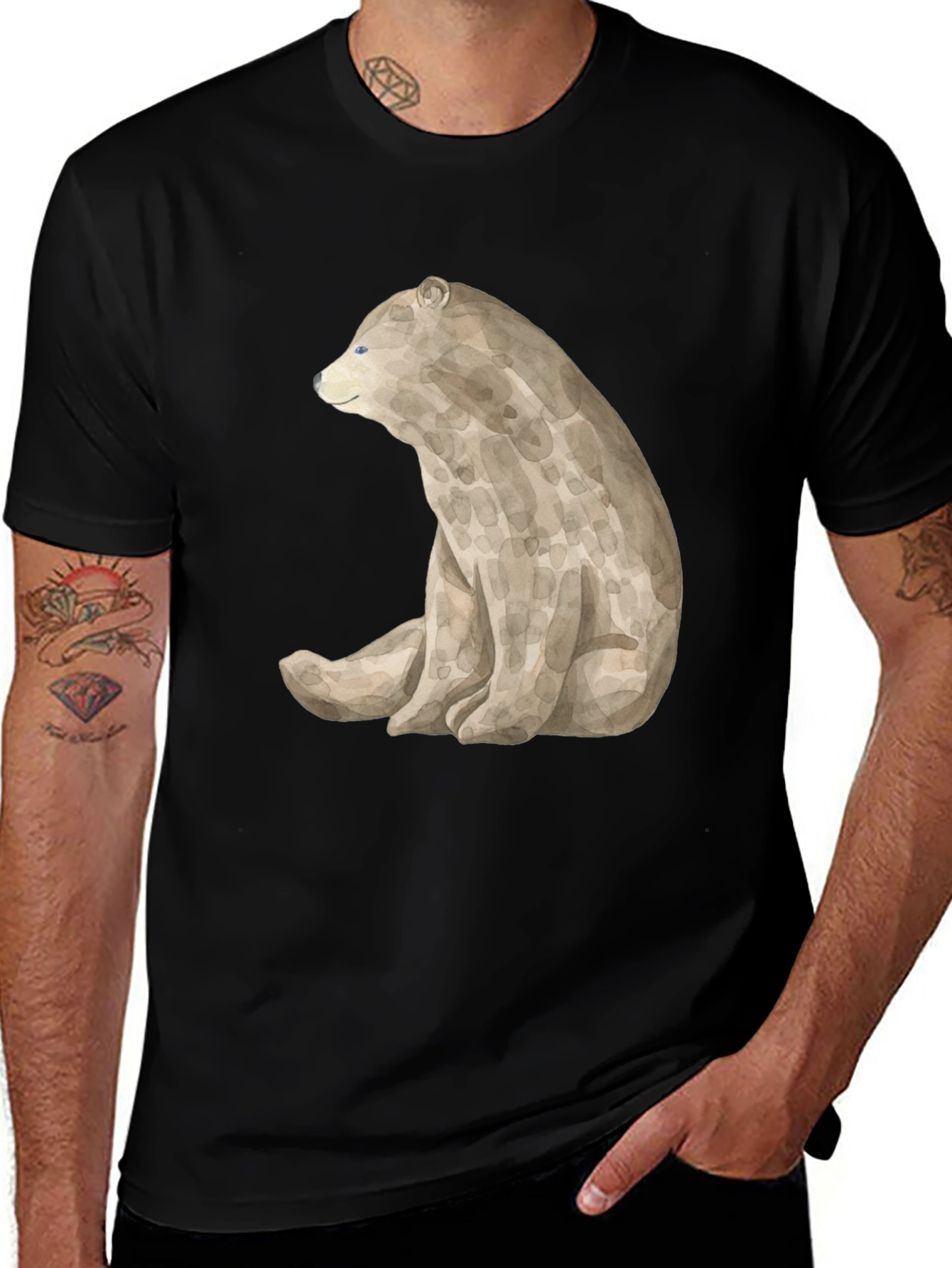 Bear Graphic Black T-Shirt