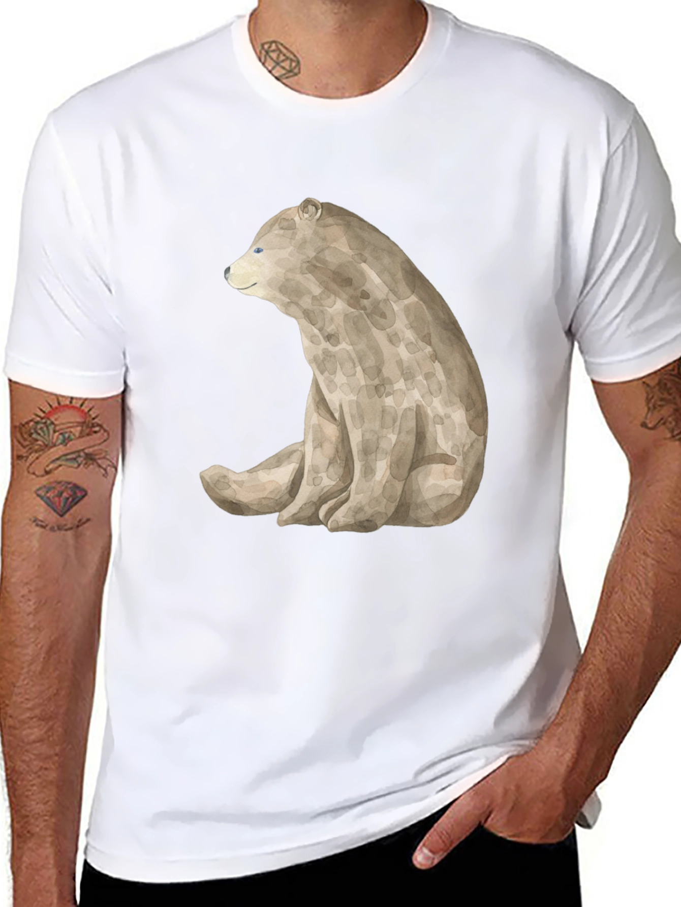 Bear Graphic Black T-Shirt