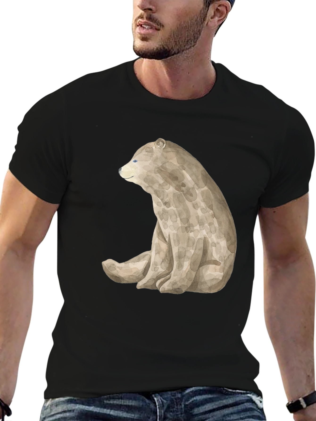 Bear Graphic Black T-Shirt
