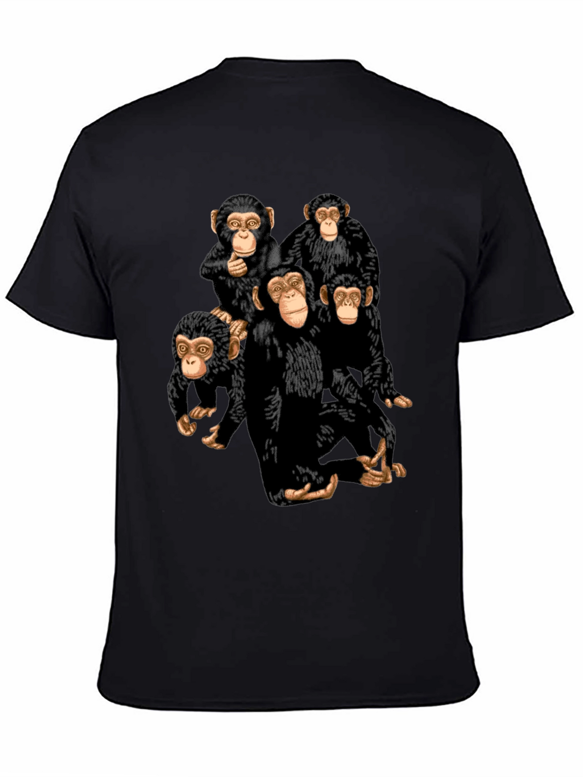 Monkey Business Graphic Tee - Black Cotton