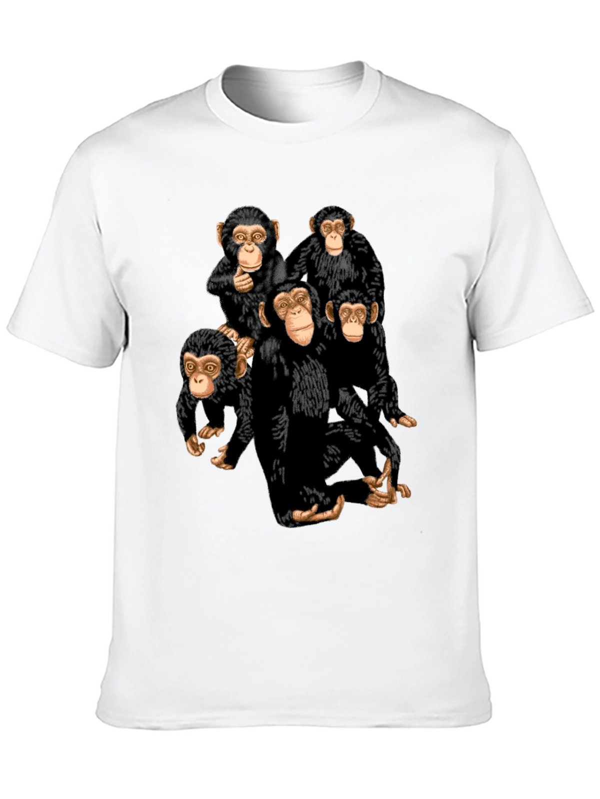 Monkey Business Graphic Tee - Black Cotton