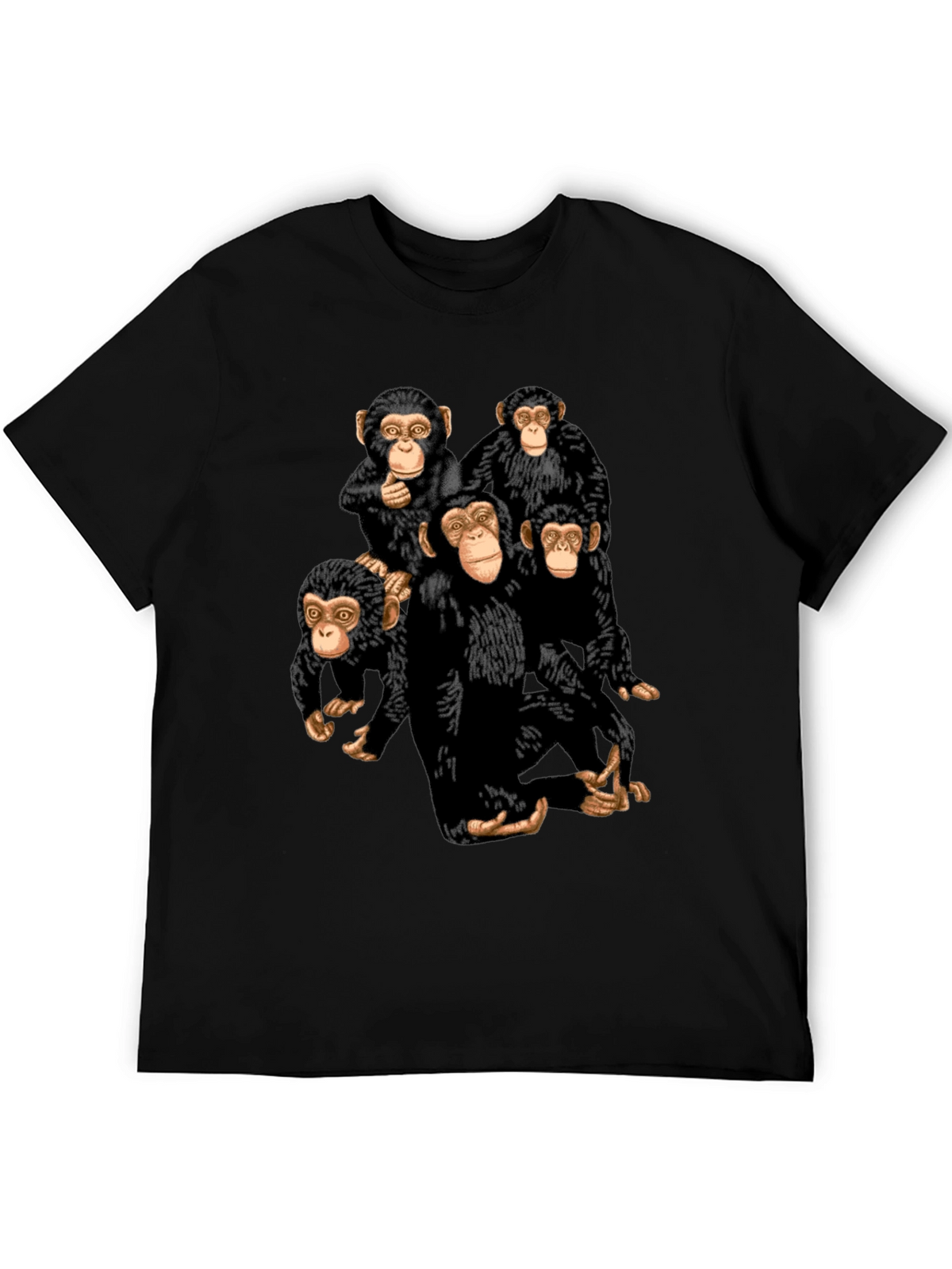 Monkey Business Graphic Tee - Black Cotton
