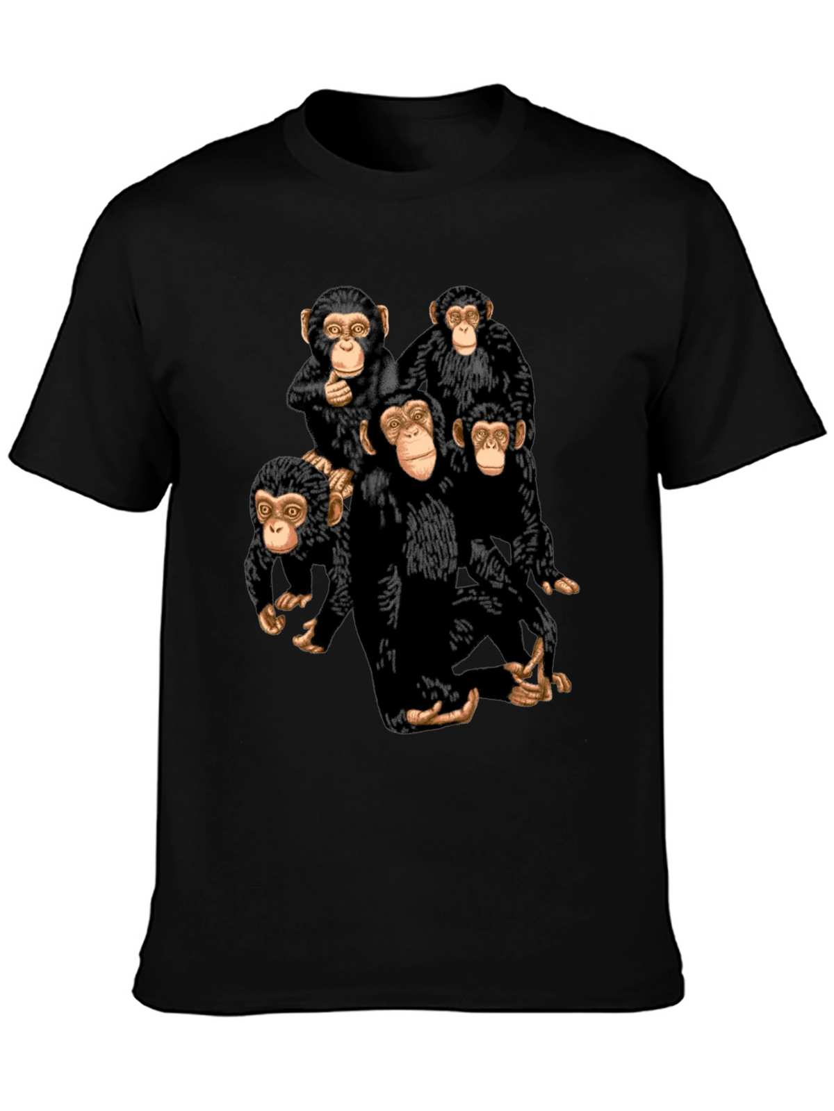 Monkey Business Graphic Tee - Black Cotton