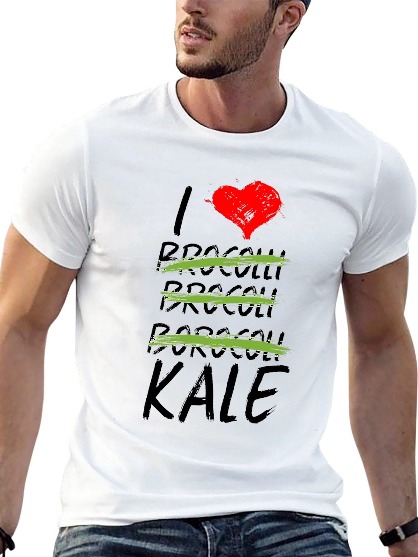 I Love Kale T-Shirt - Funny Vegan Tee