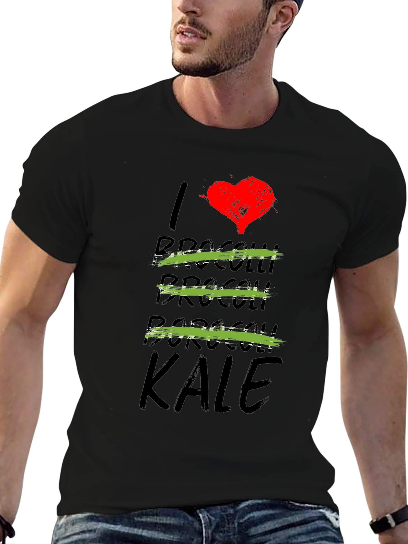 I Love Kale T-Shirt - Funny Vegan Tee