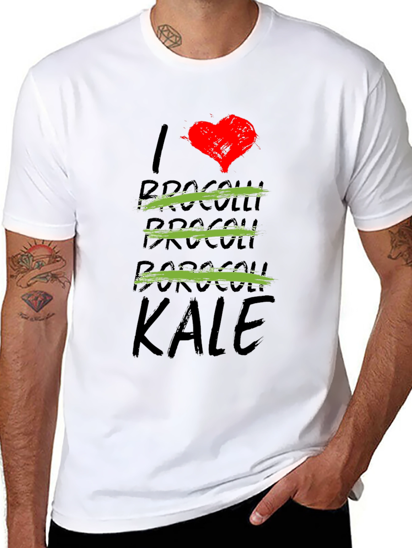 I Love Kale T-Shirt - Funny Vegan Tee