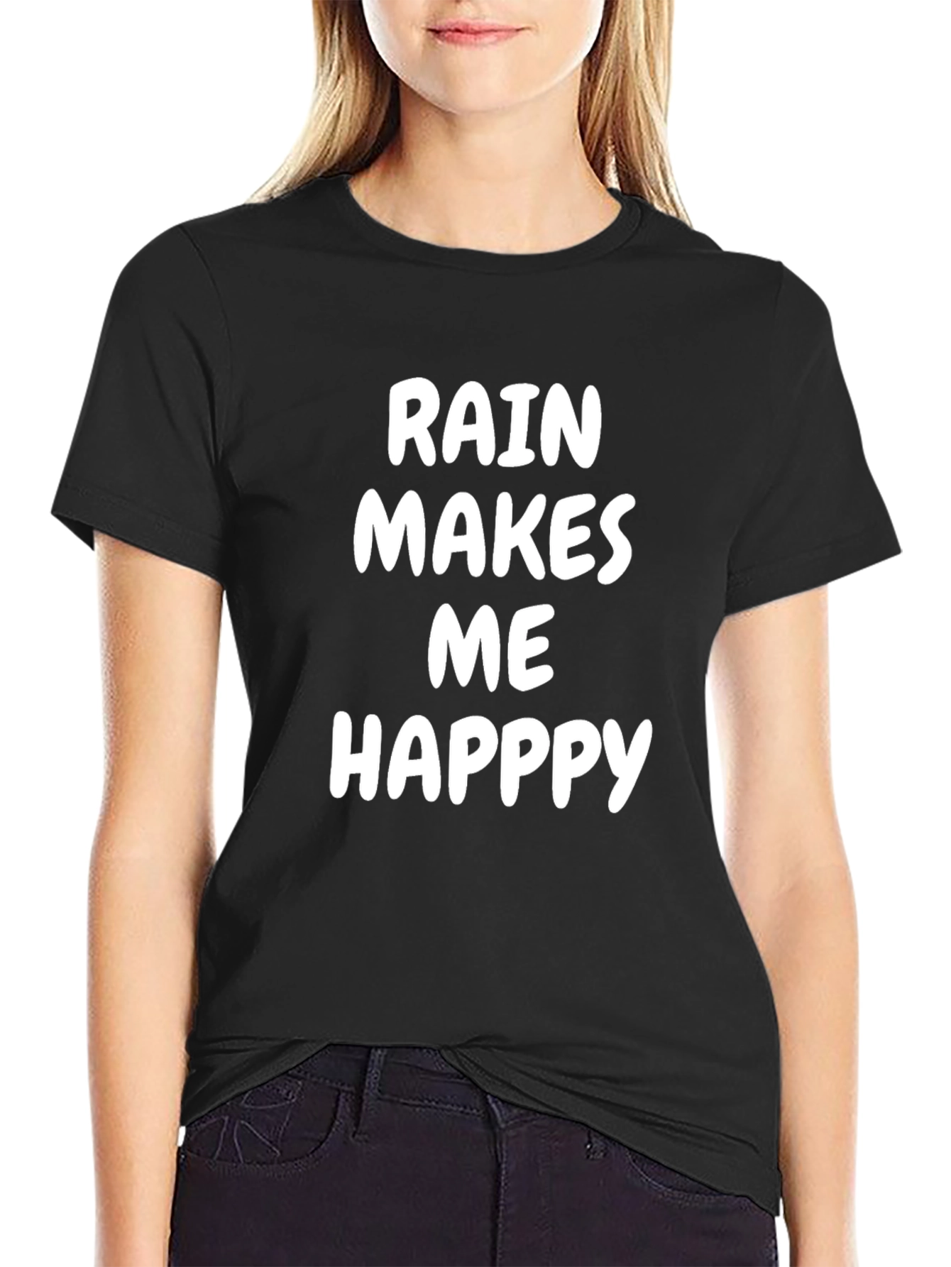 Rain Makes Me Happy Graphic Tee