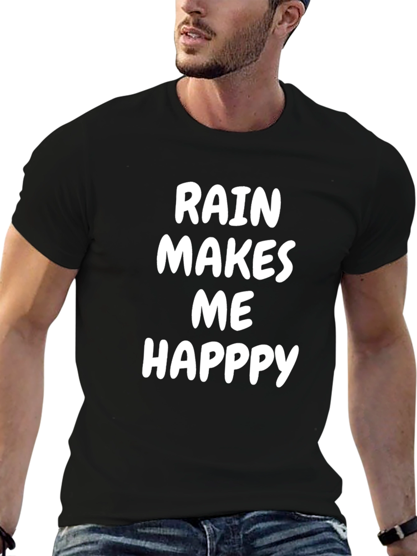 Rain Makes Me Happy Graphic Tee