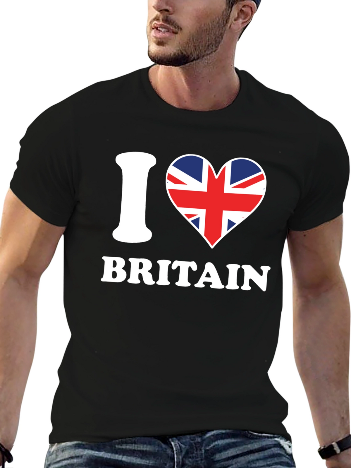 I Love Britain T-Shirt - Union Jack Heart Design