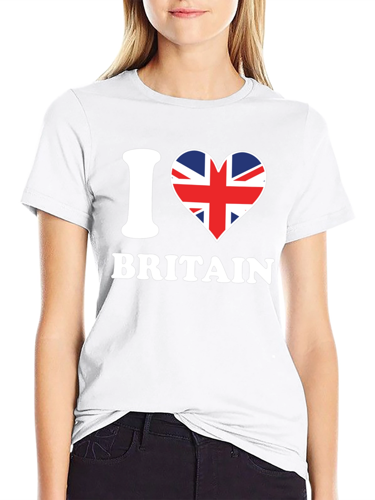 I Love Britain T-Shirt - Union Jack Heart Design