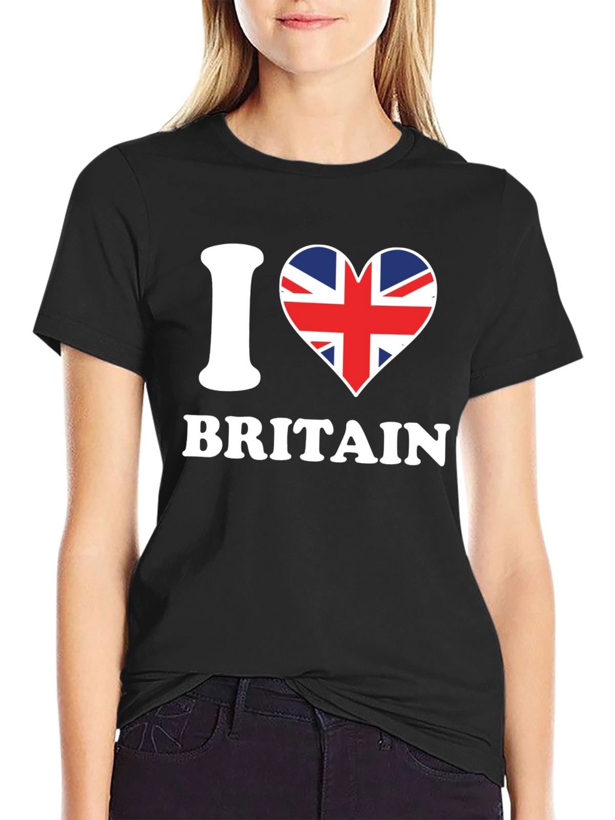 I Love Britain T-Shirt - Union Jack Heart Design