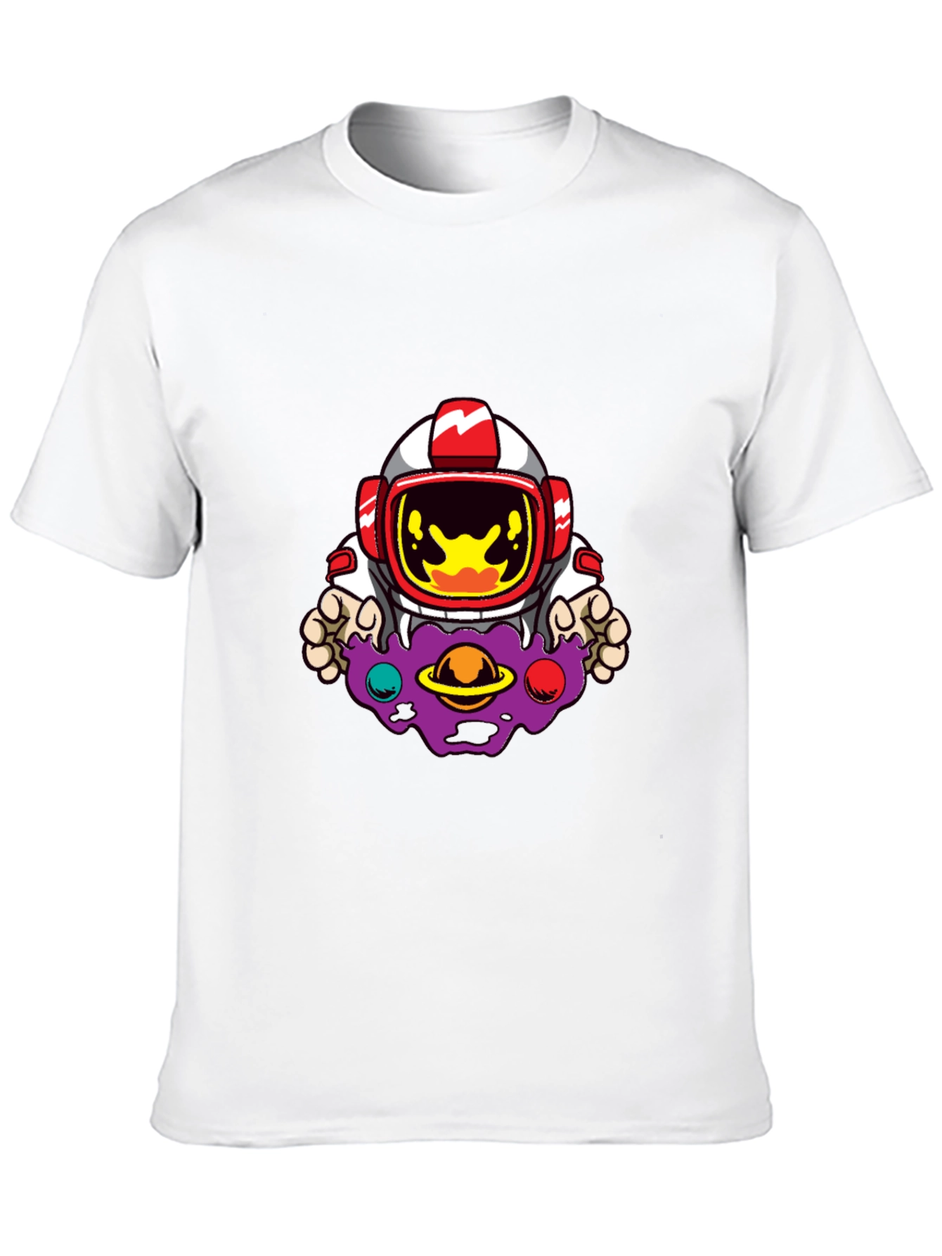 Astronaut Galaxy Graphic Black T-Shirt