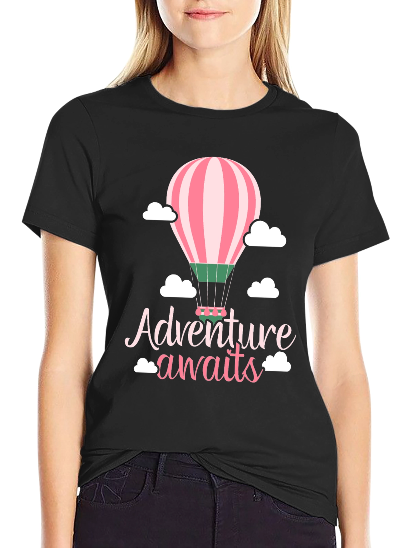 Adventure Awaits Hot Air Balloon Graphic Tee