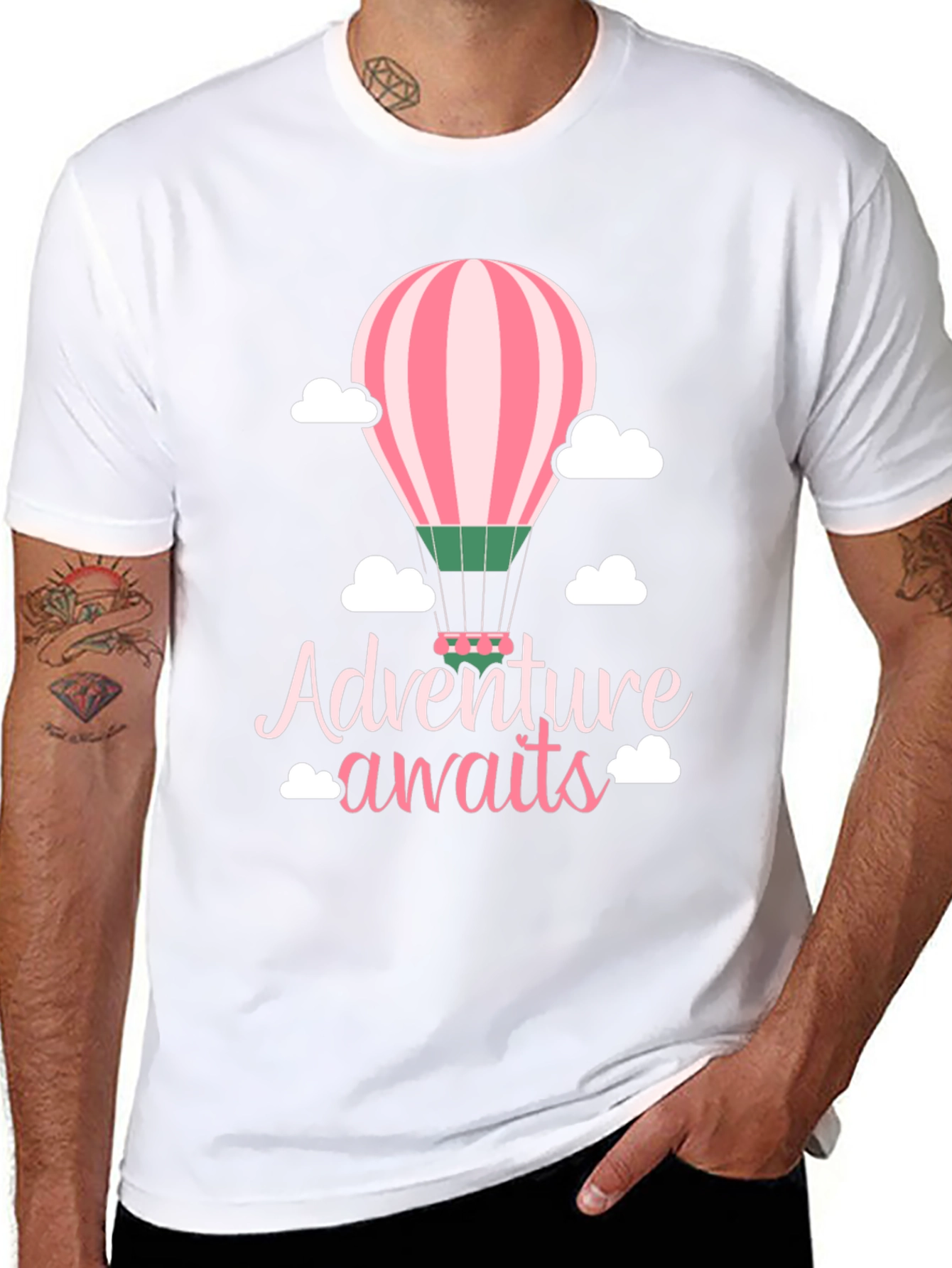 Adventure Awaits Hot Air Balloon Graphic Tee