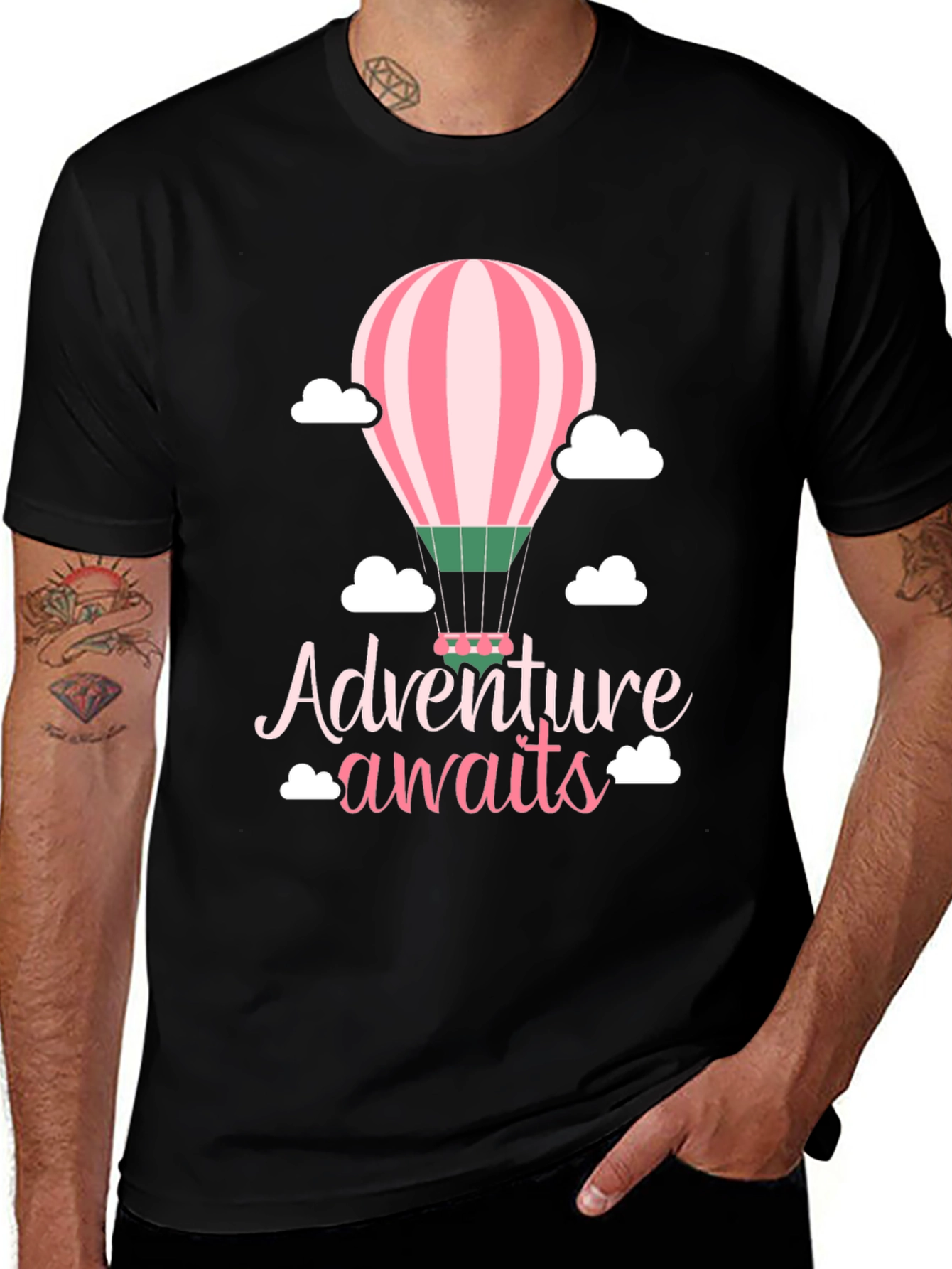 Adventure Awaits Hot Air Balloon Graphic Tee