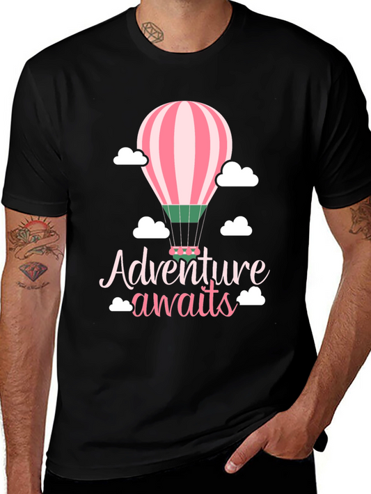 Adventure Awaits Hot Air Balloon Graphic Tee