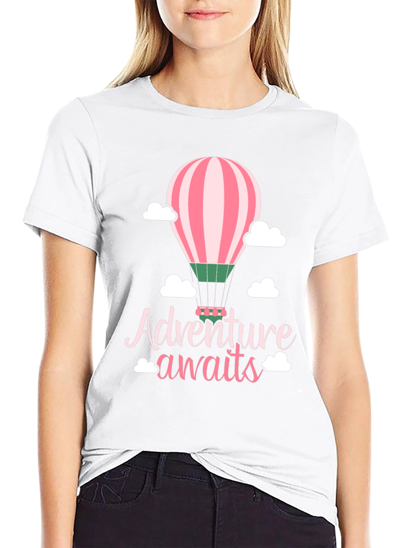 Adventure Awaits Hot Air Balloon Graphic Tee