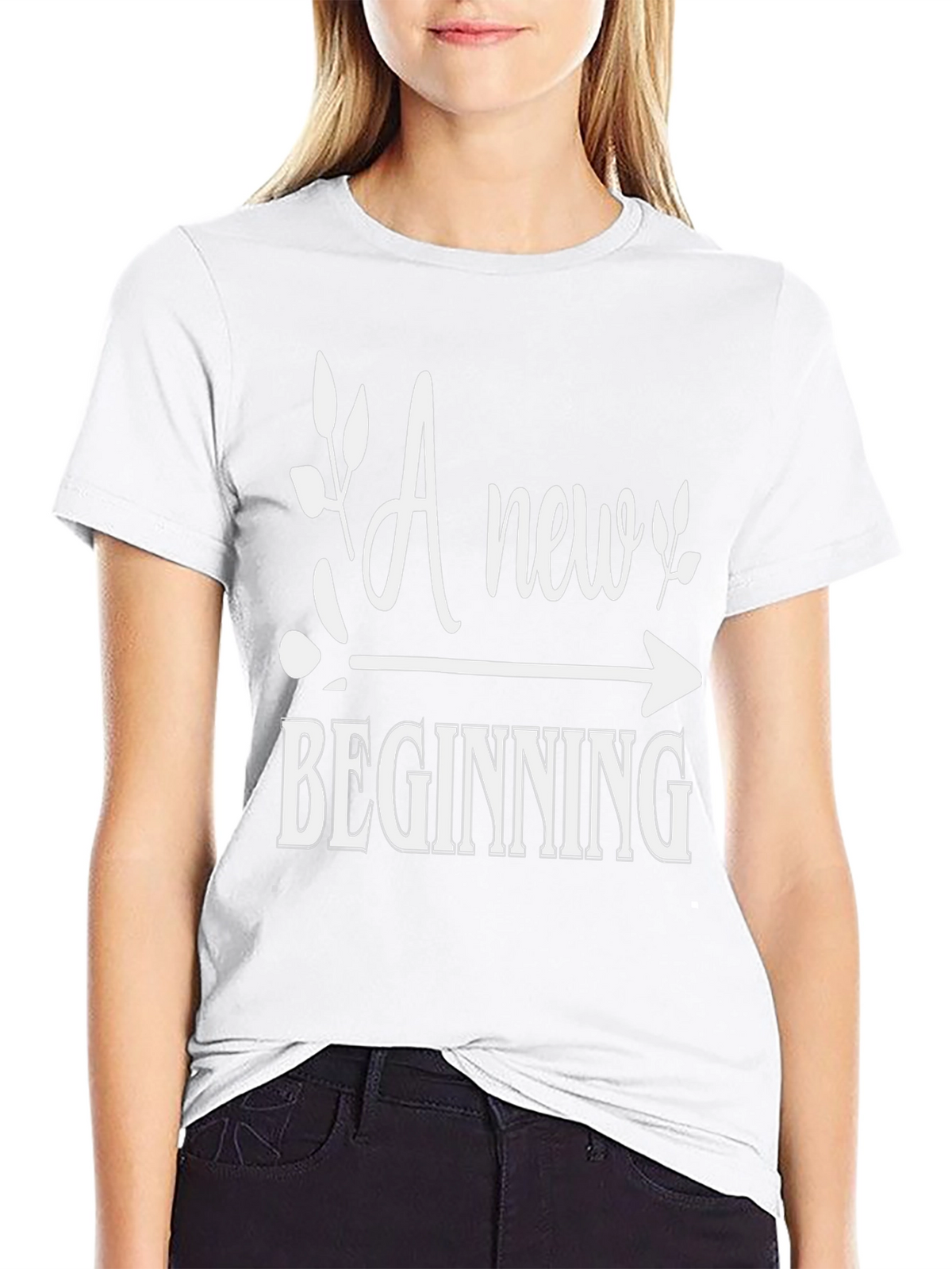 New Beginning Graphic Tee - Stylish Black Shirt