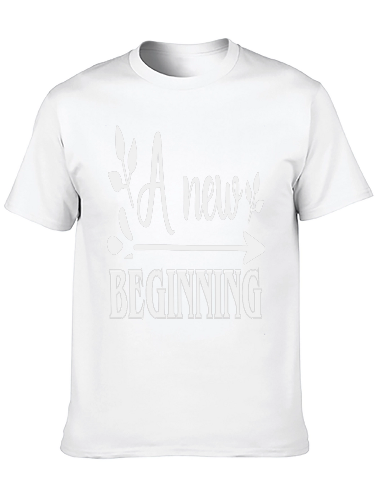 New Beginning Graphic Tee - Stylish Black Shirt