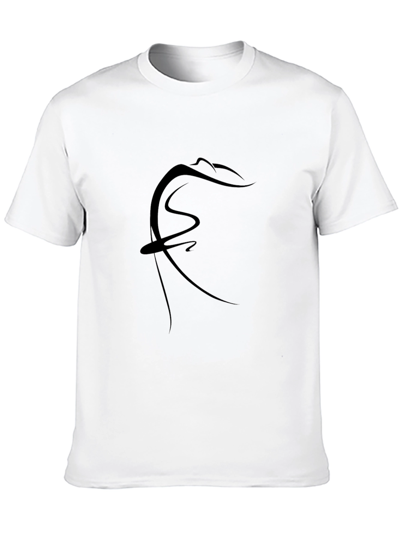 Minimalist Abstract Art Black T-Shirt