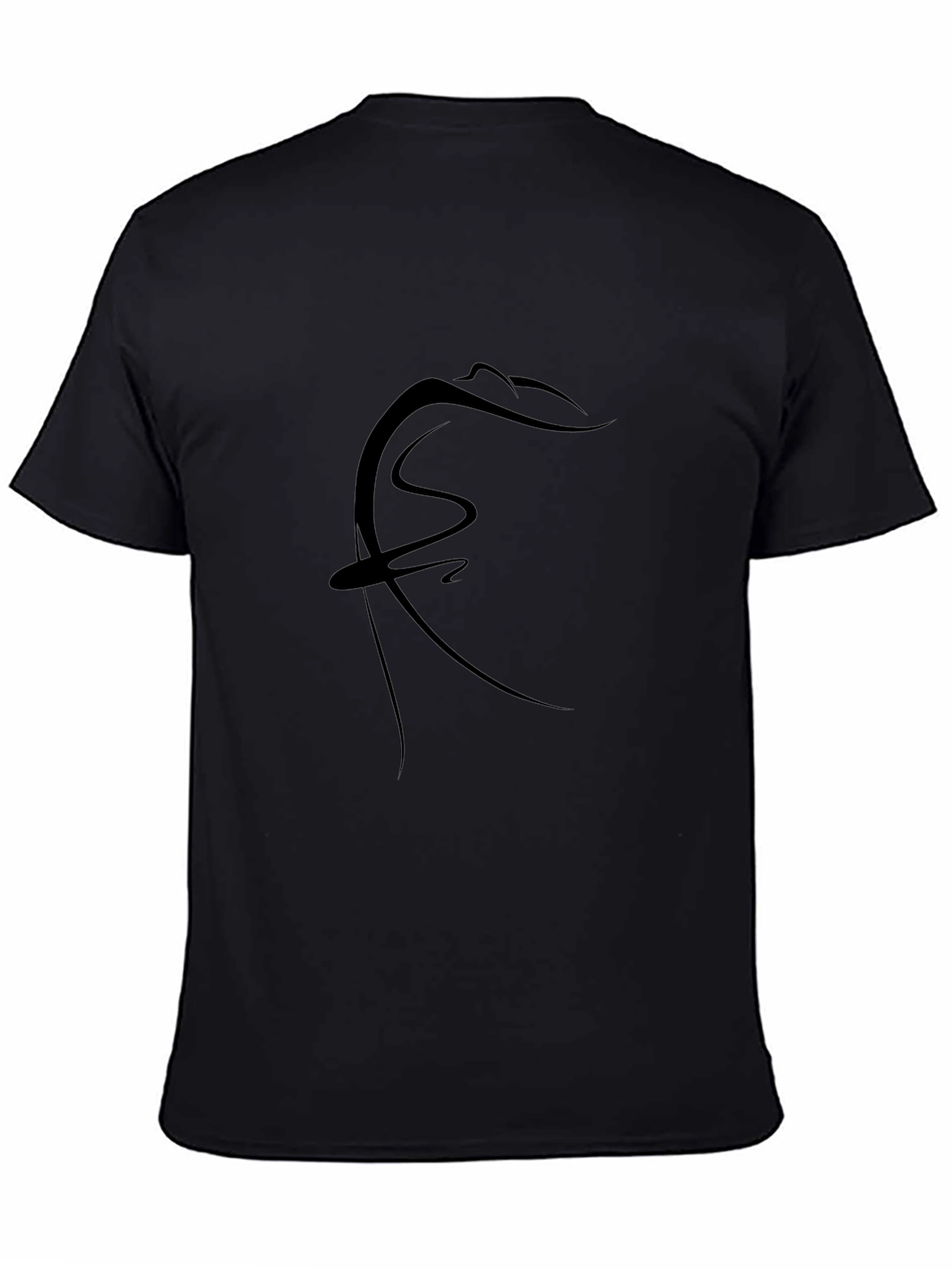 Minimalist Abstract Art Black T-Shirt