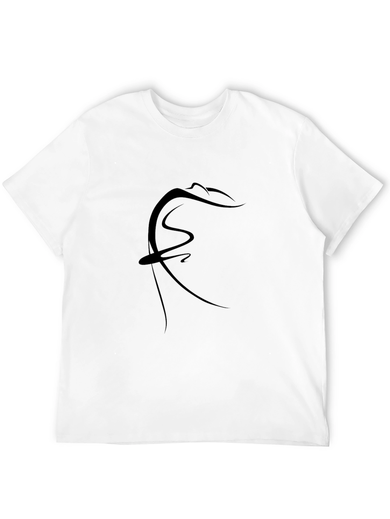Minimalist Abstract Art Black T-Shirt