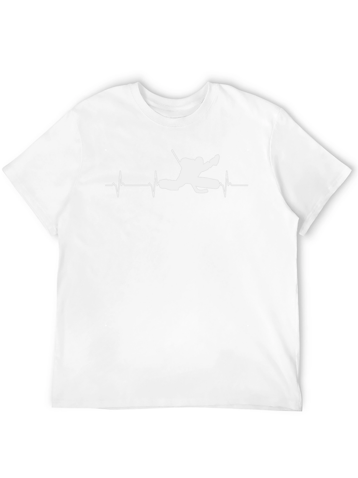 Hockey Goalie Heartbeat T-Shirt - Black