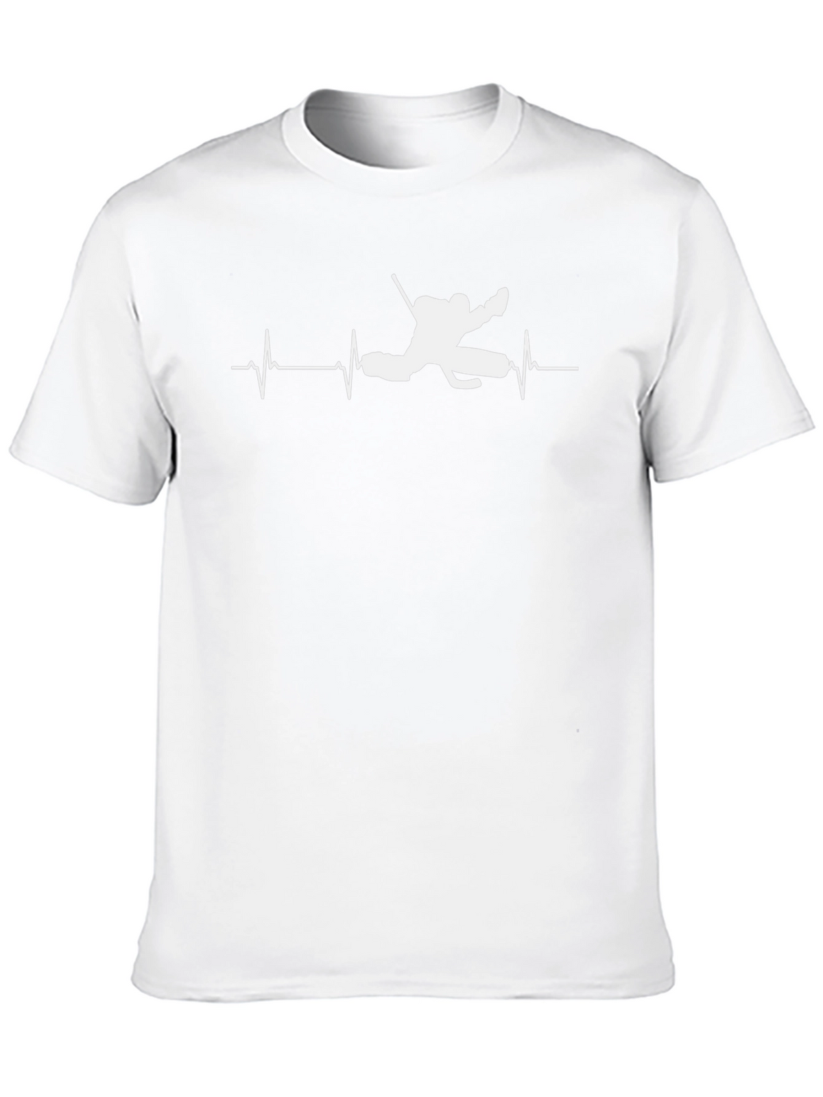 Hockey Goalie Heartbeat T-Shirt - Black
