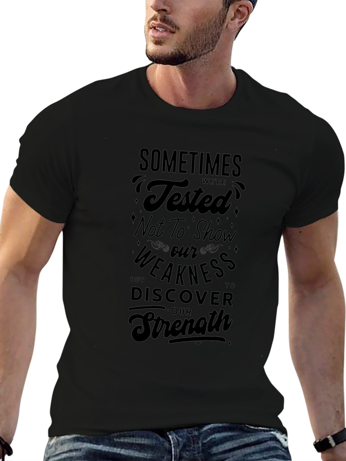 Inspirational Graphic Black T-Shirt
