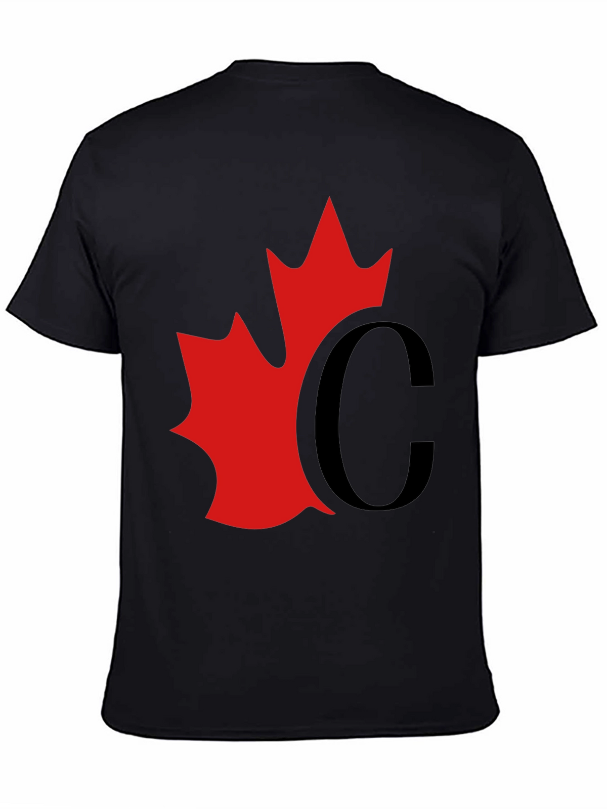 Red Leaf Black Tee