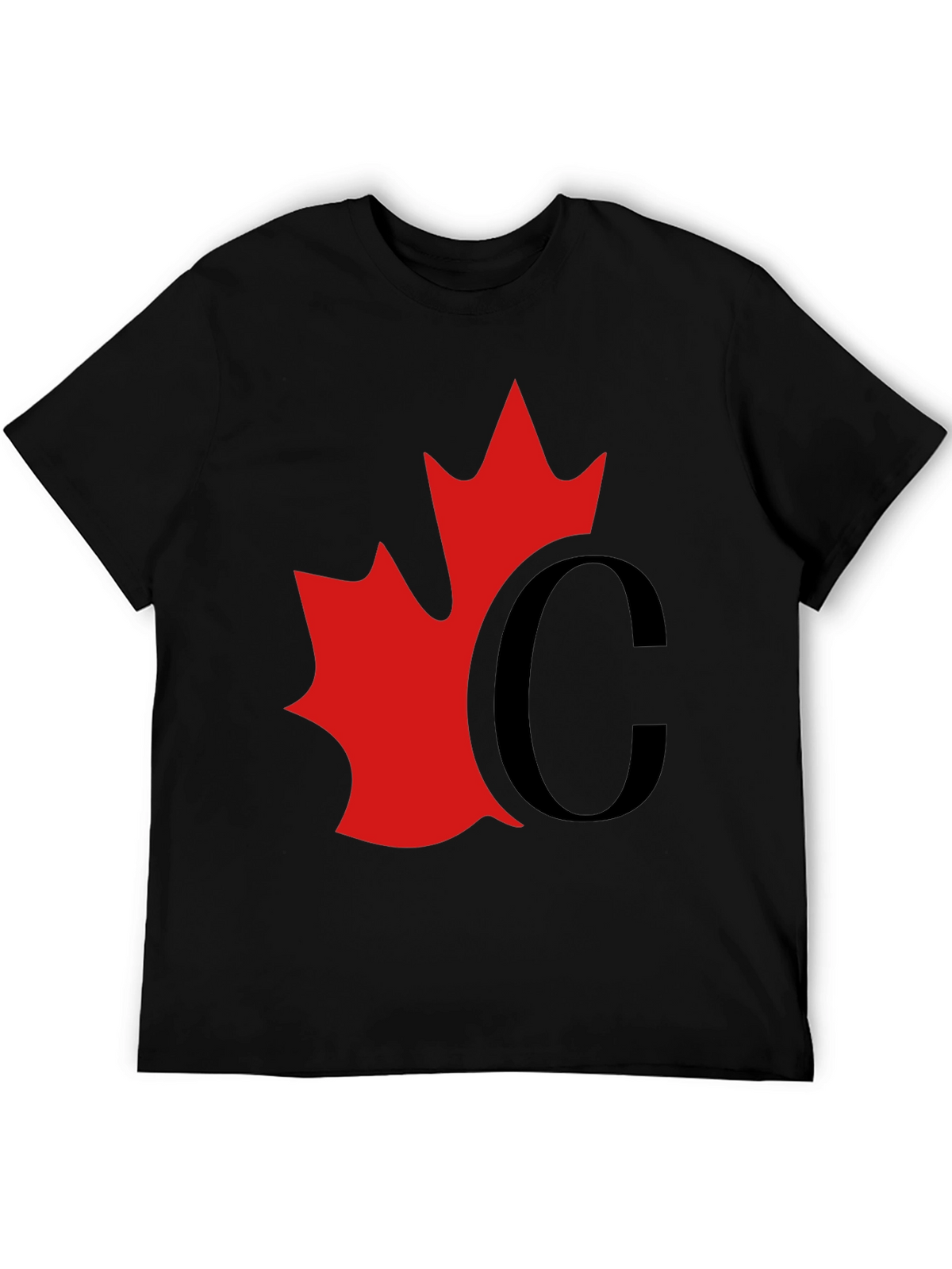 Red Leaf Black Tee