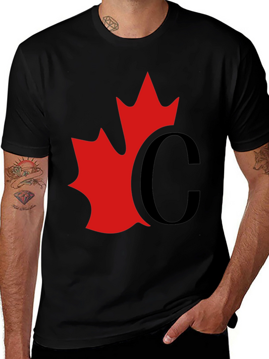 Red Leaf Black Tee