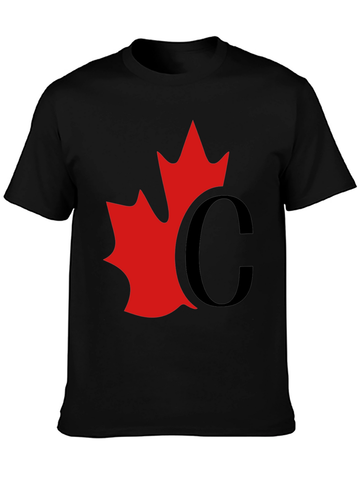 Red Leaf Black Tee