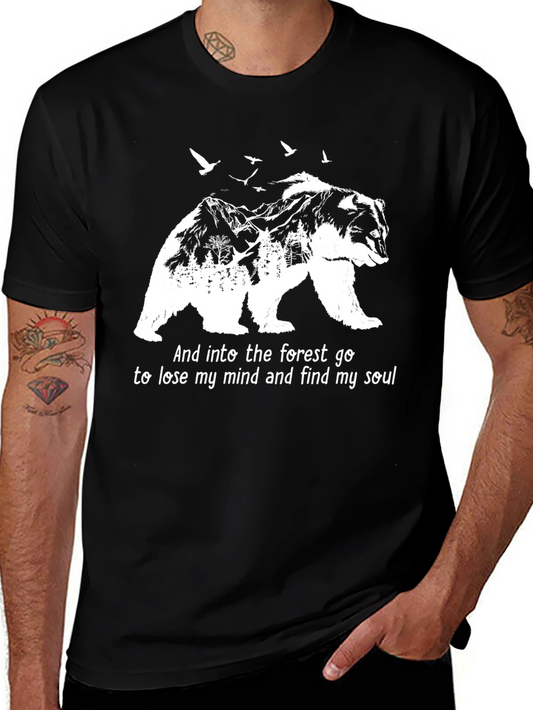 Nature Bear Graphic T-Shirt: Find Your Soul