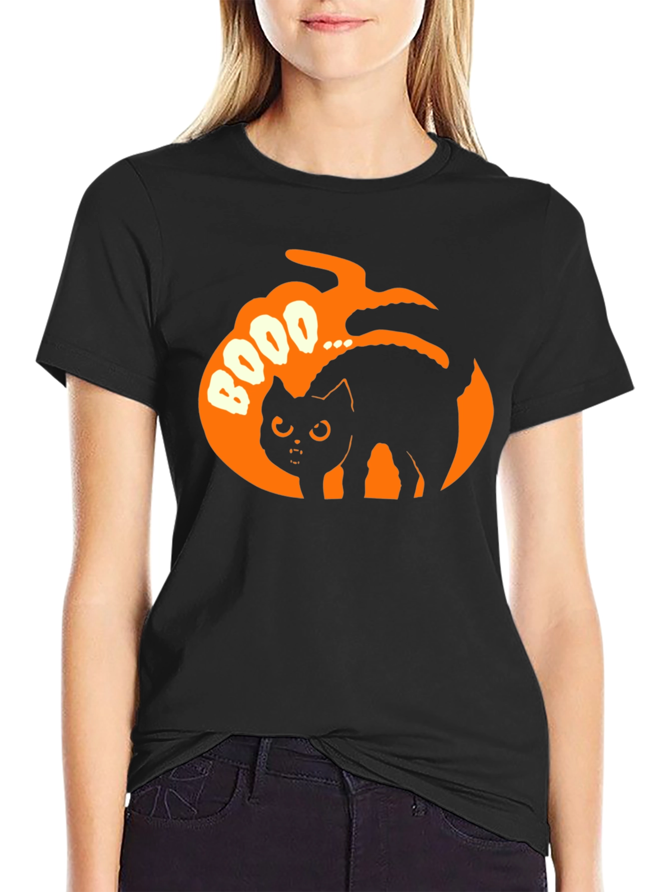 Halloween Cat BOOO T-Shirt