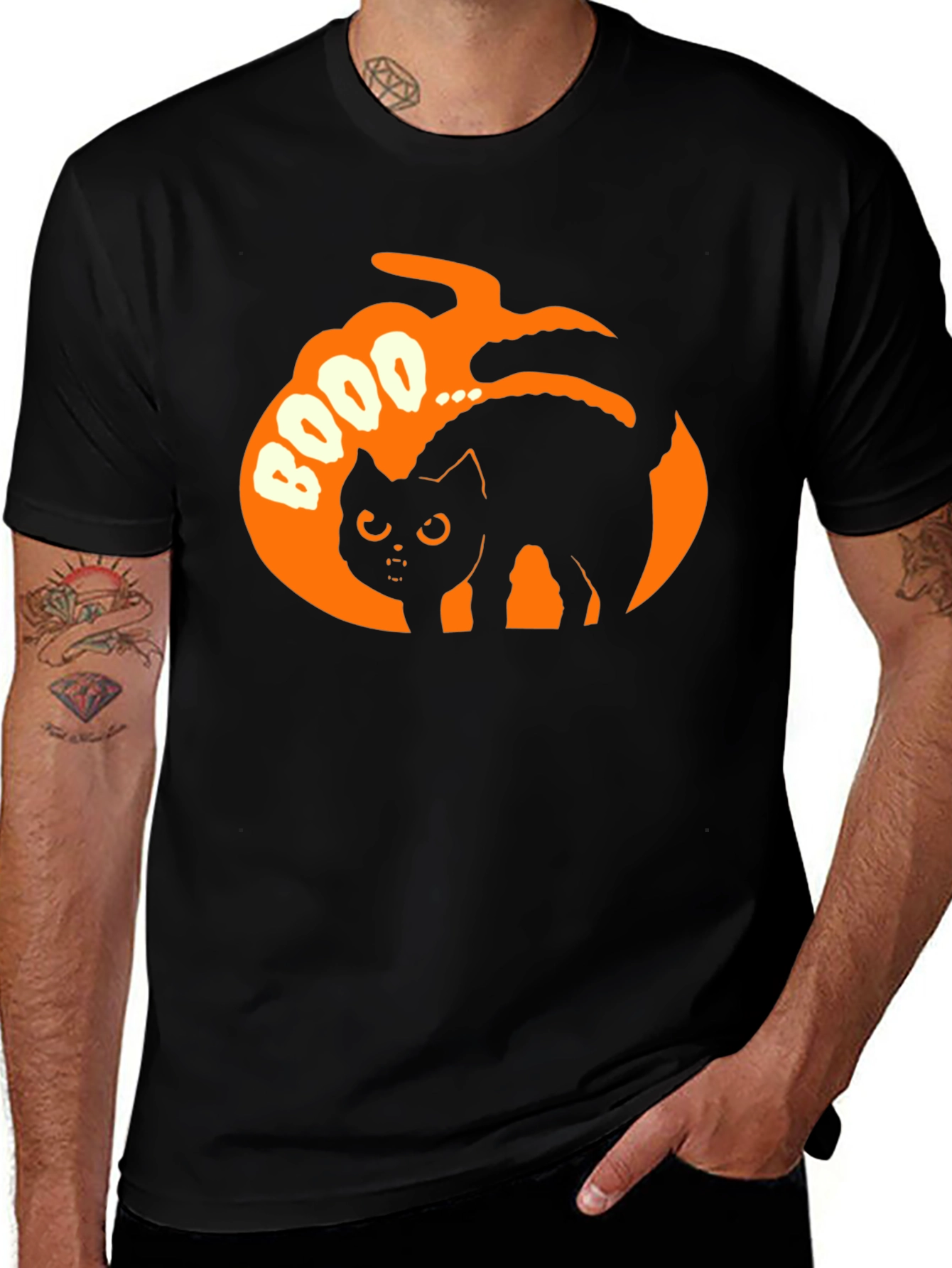 Halloween Cat BOOO T-Shirt