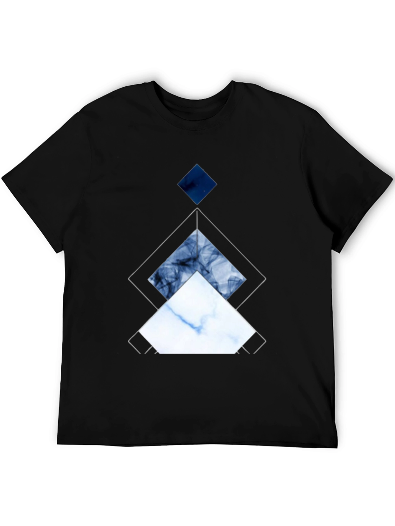 Geometric Diamond Graphic Tee - Modern Art Shirt