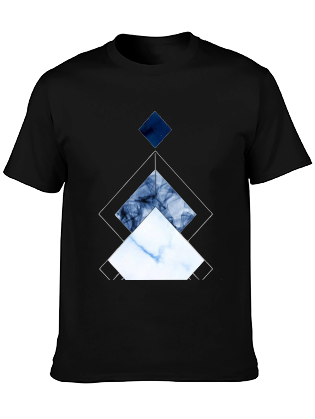Geometric Diamond Graphic Tee - Modern Art Shirt