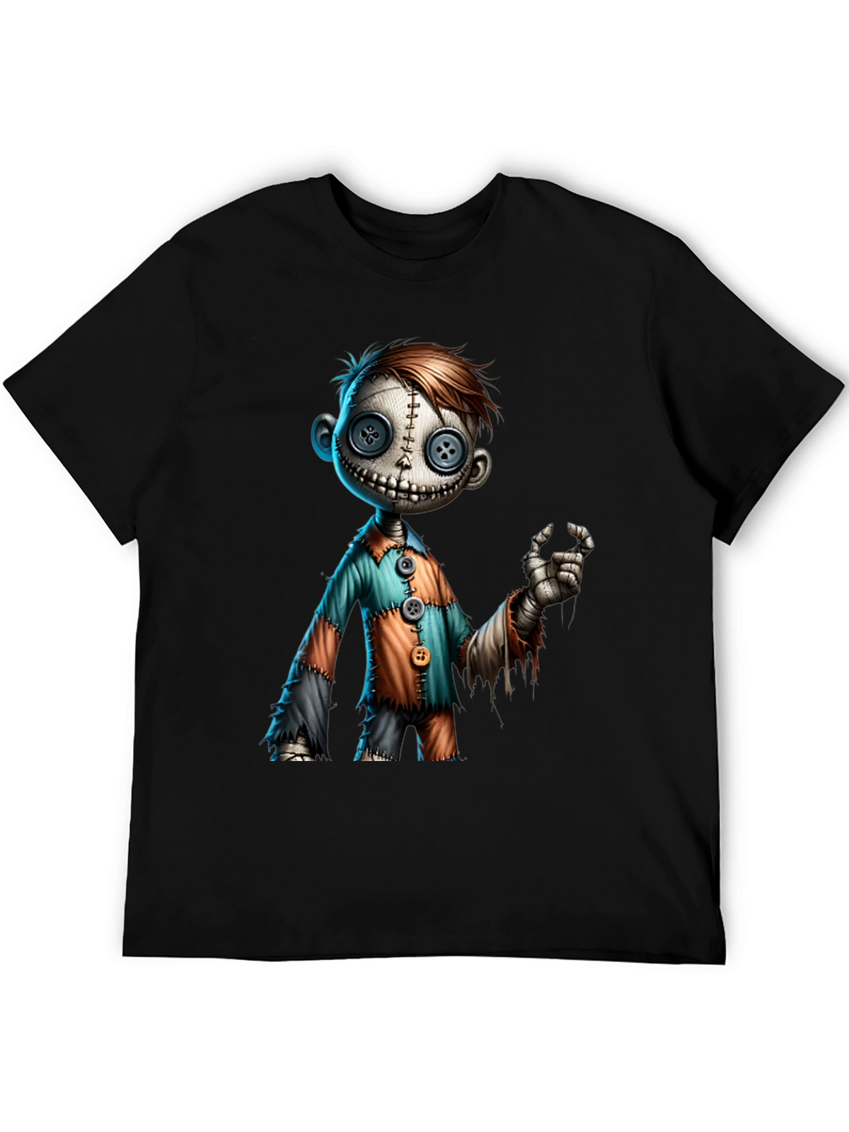 Creepy Doll Graphic Tee - Unique Halloween Shirt
