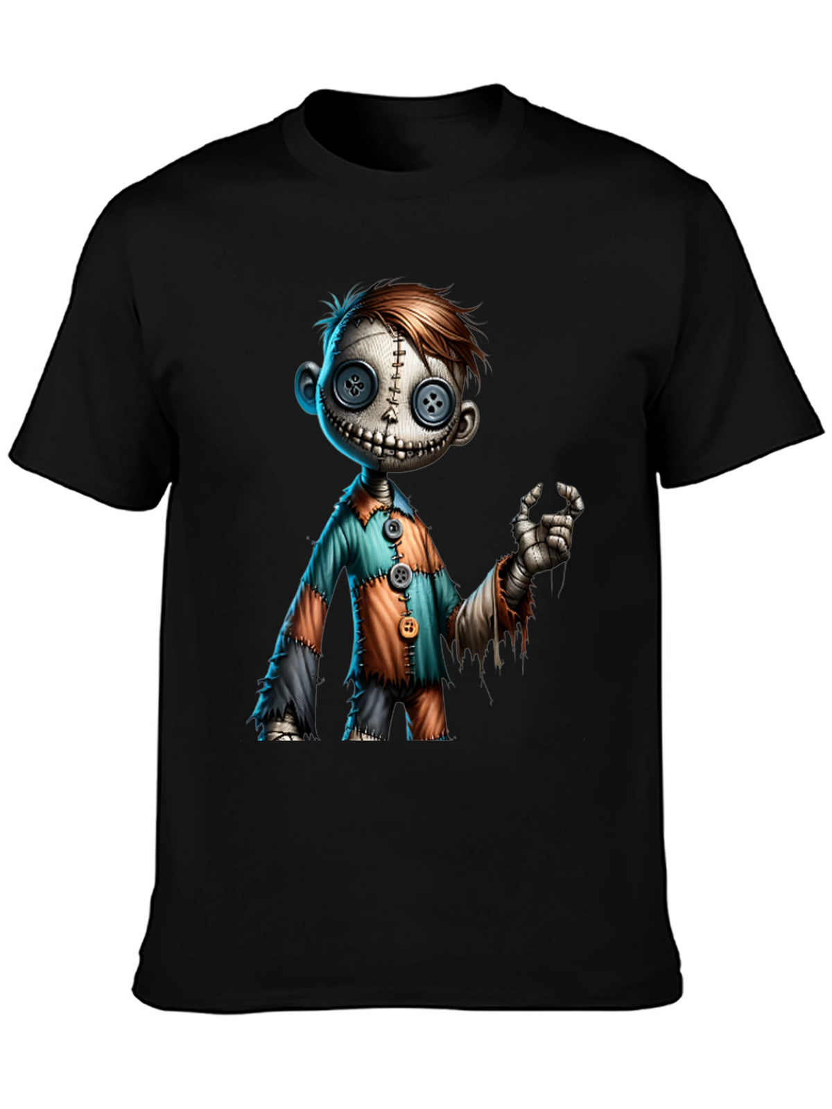 Creepy Doll Graphic Tee - Unique Halloween Shirt
