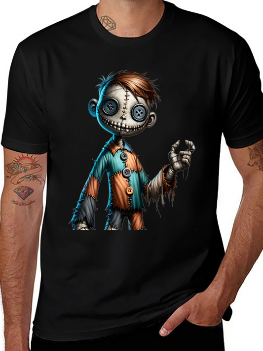 Creepy Doll Graphic Tee - Unique Halloween Shirt
