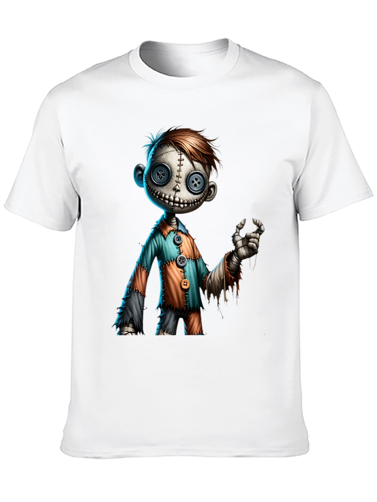 Creepy Doll Graphic Tee - Unique Halloween Shirt