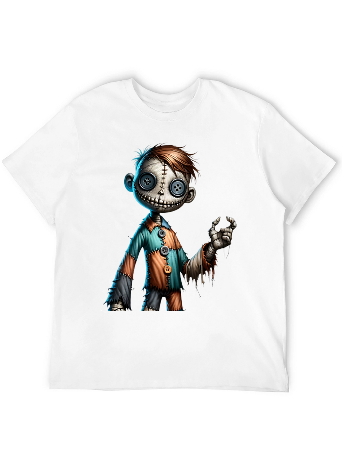 Creepy Doll Graphic Tee - Unique Halloween Shirt