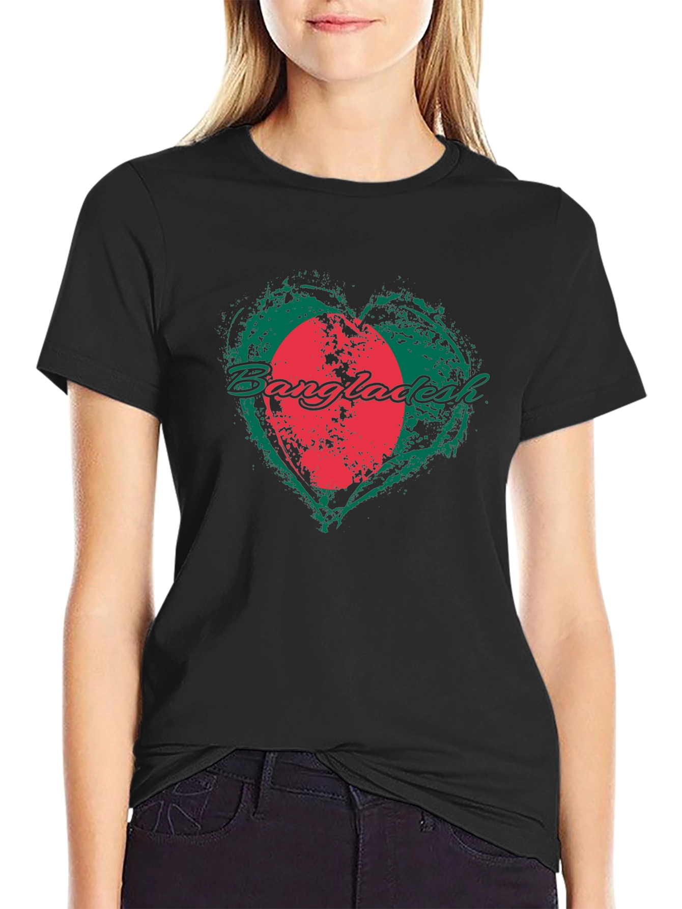Bangladesh Flag Heart T-Shirt