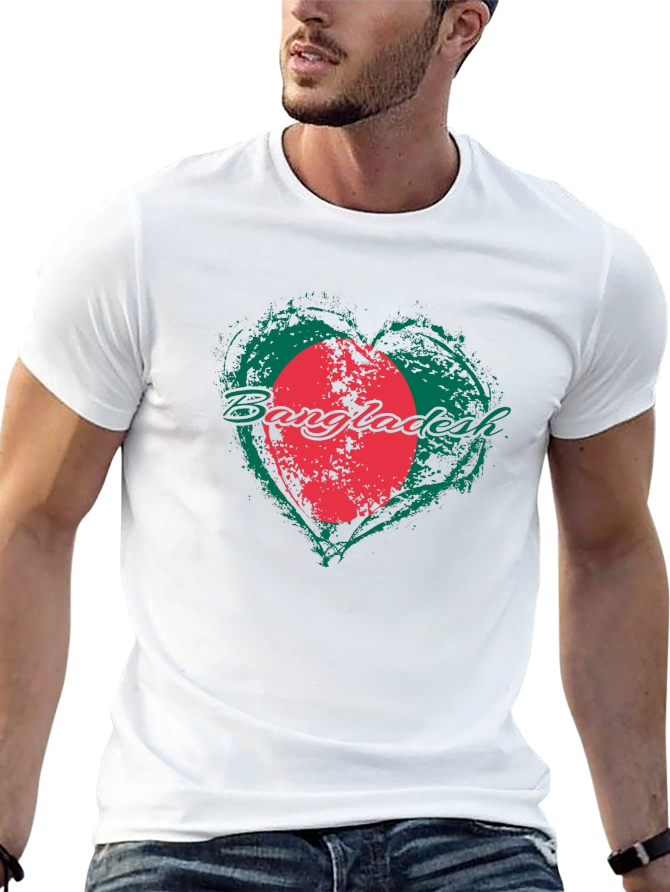 Bangladesh Flag Heart T-Shirt