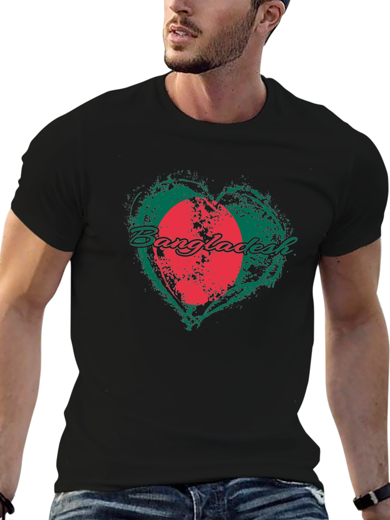 Bangladesh Flag Heart T-Shirt