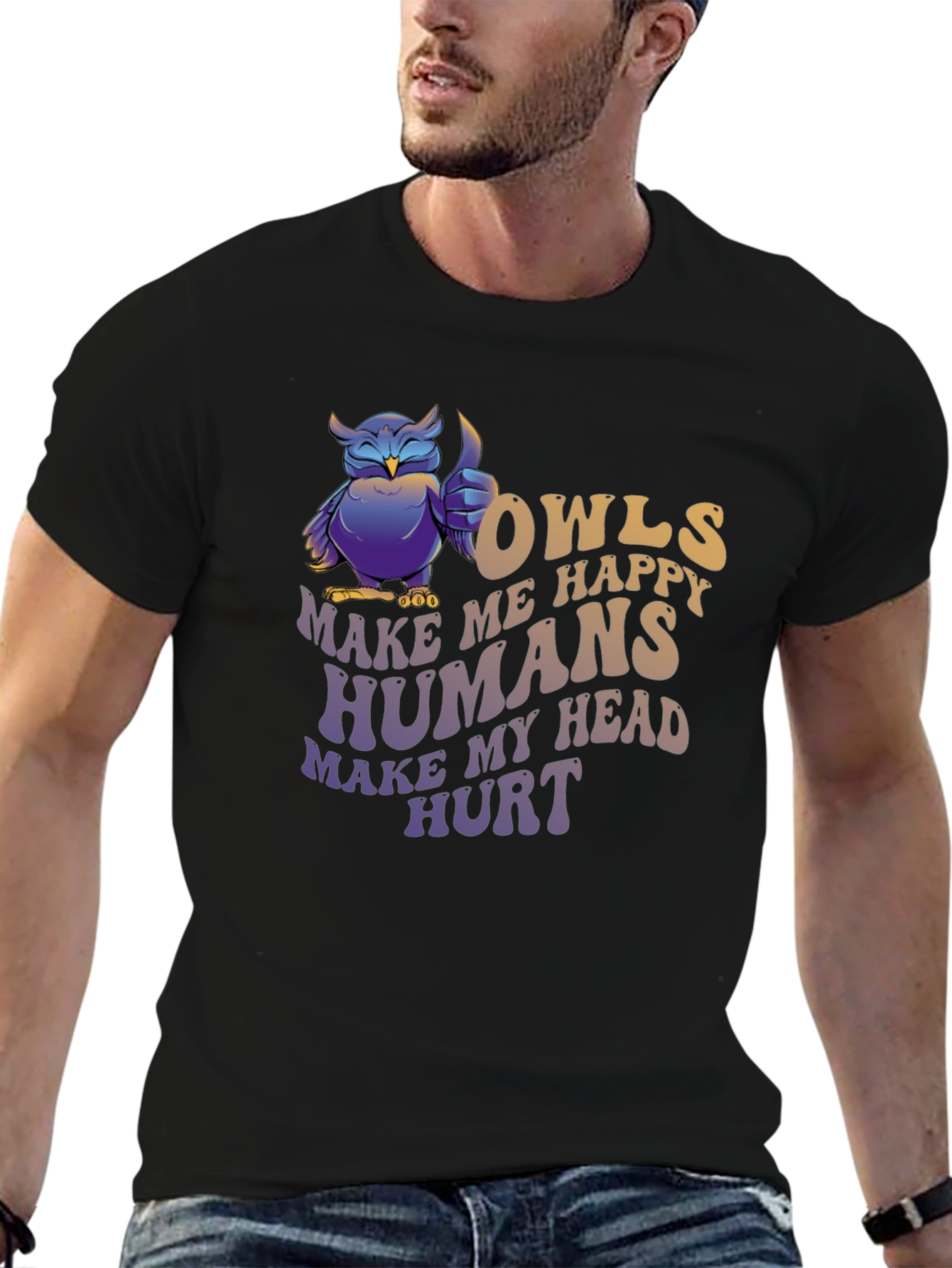Owls Make Me Happy T-Shirt