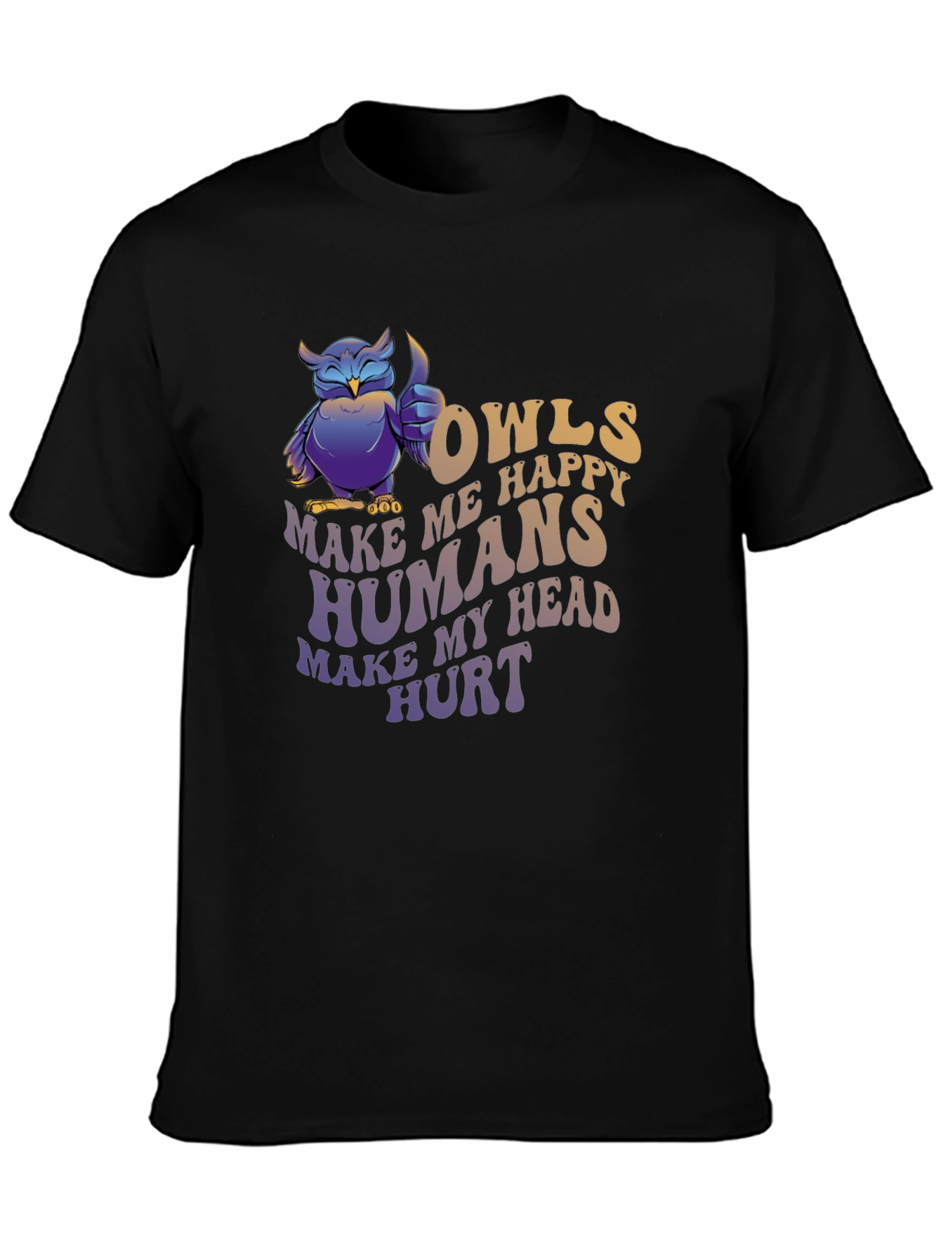 Owls Make Me Happy T-Shirt