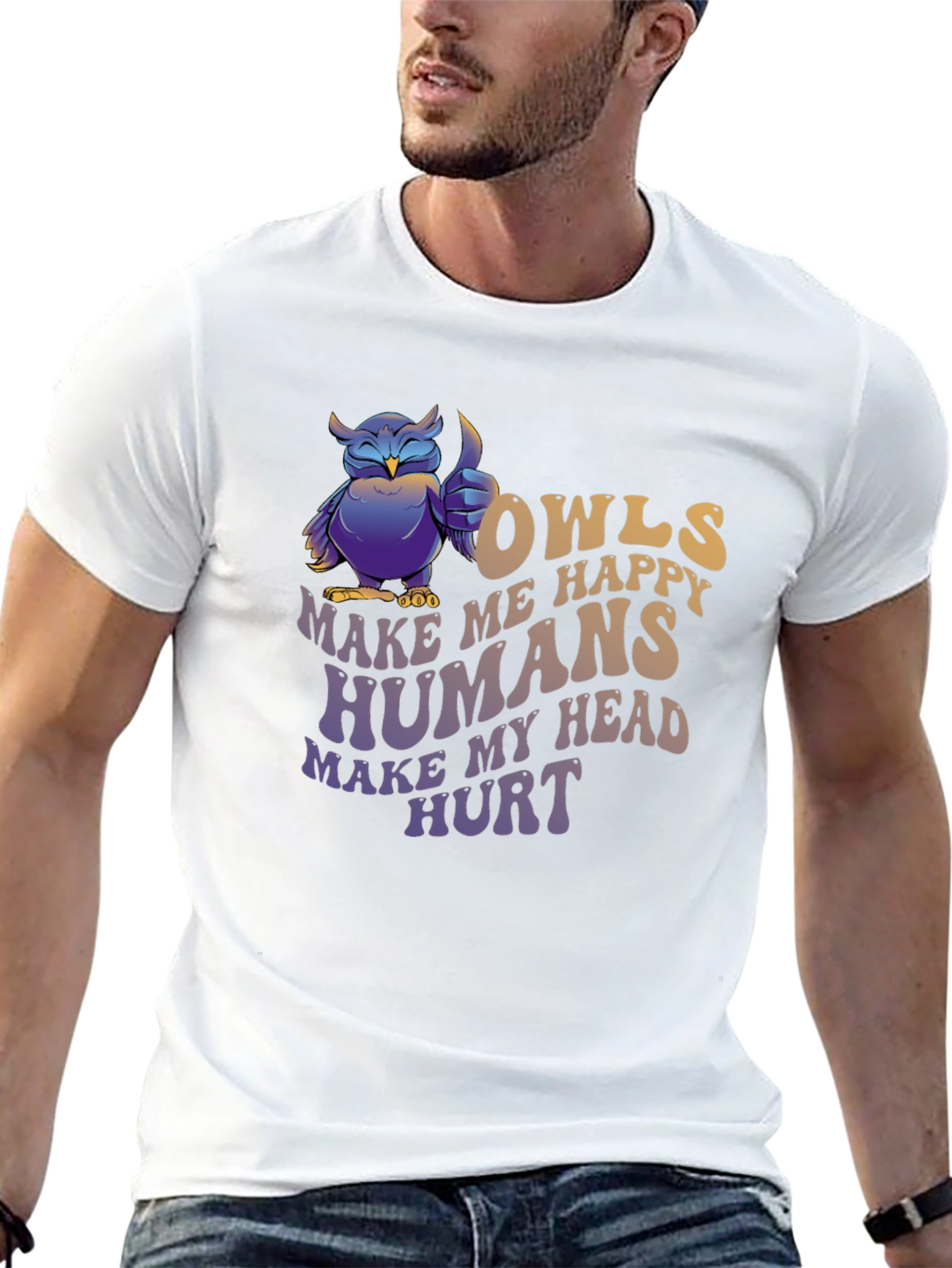 Owls Make Me Happy T-Shirt