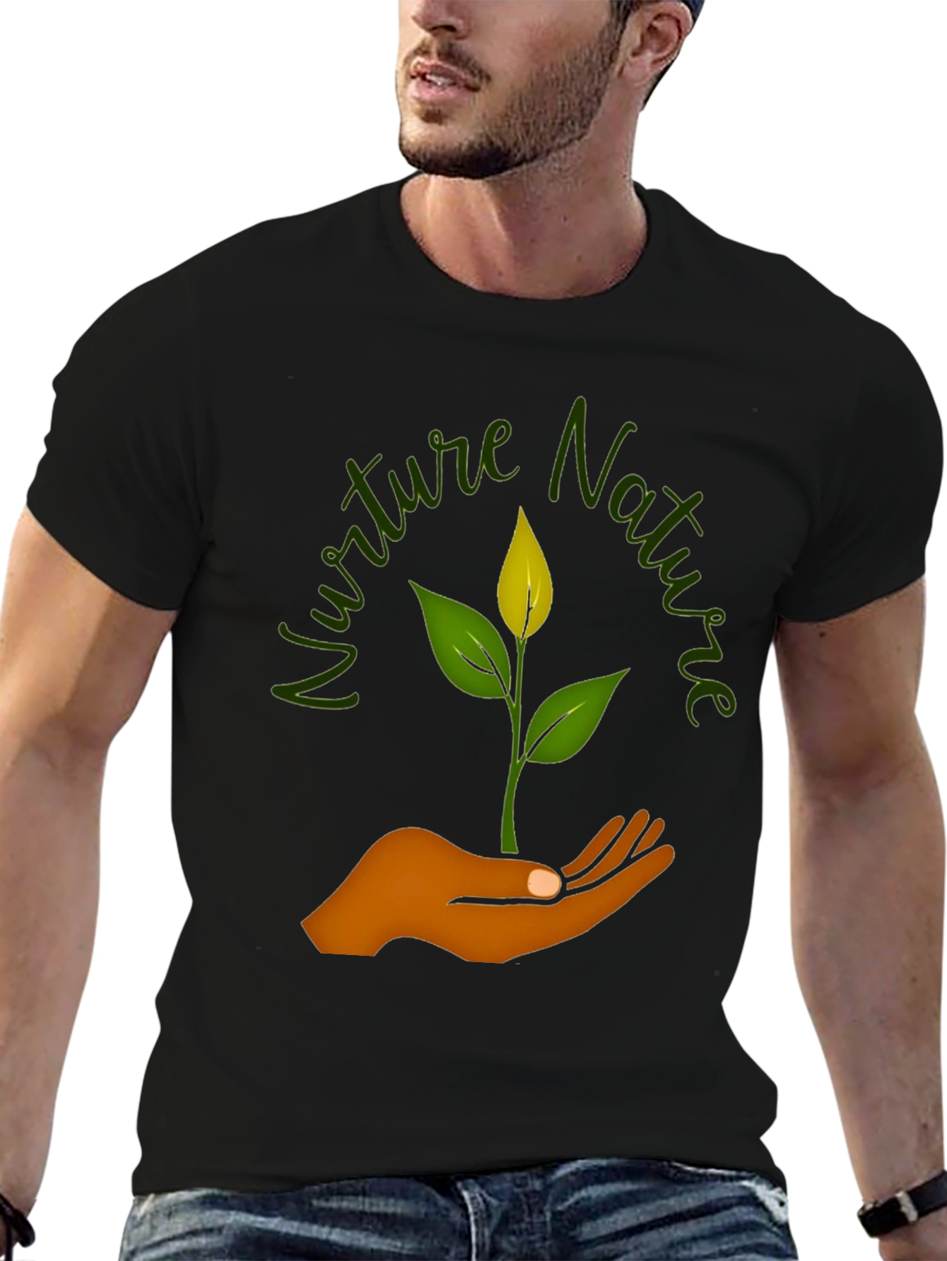 Nurture Nature Graphic T-Shirt - Black